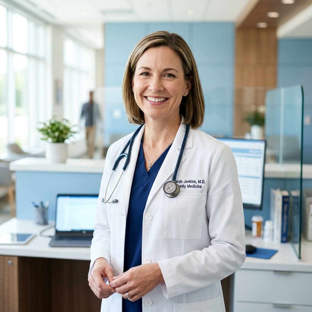 Compassionate doctor interacting with patient at ApexCare